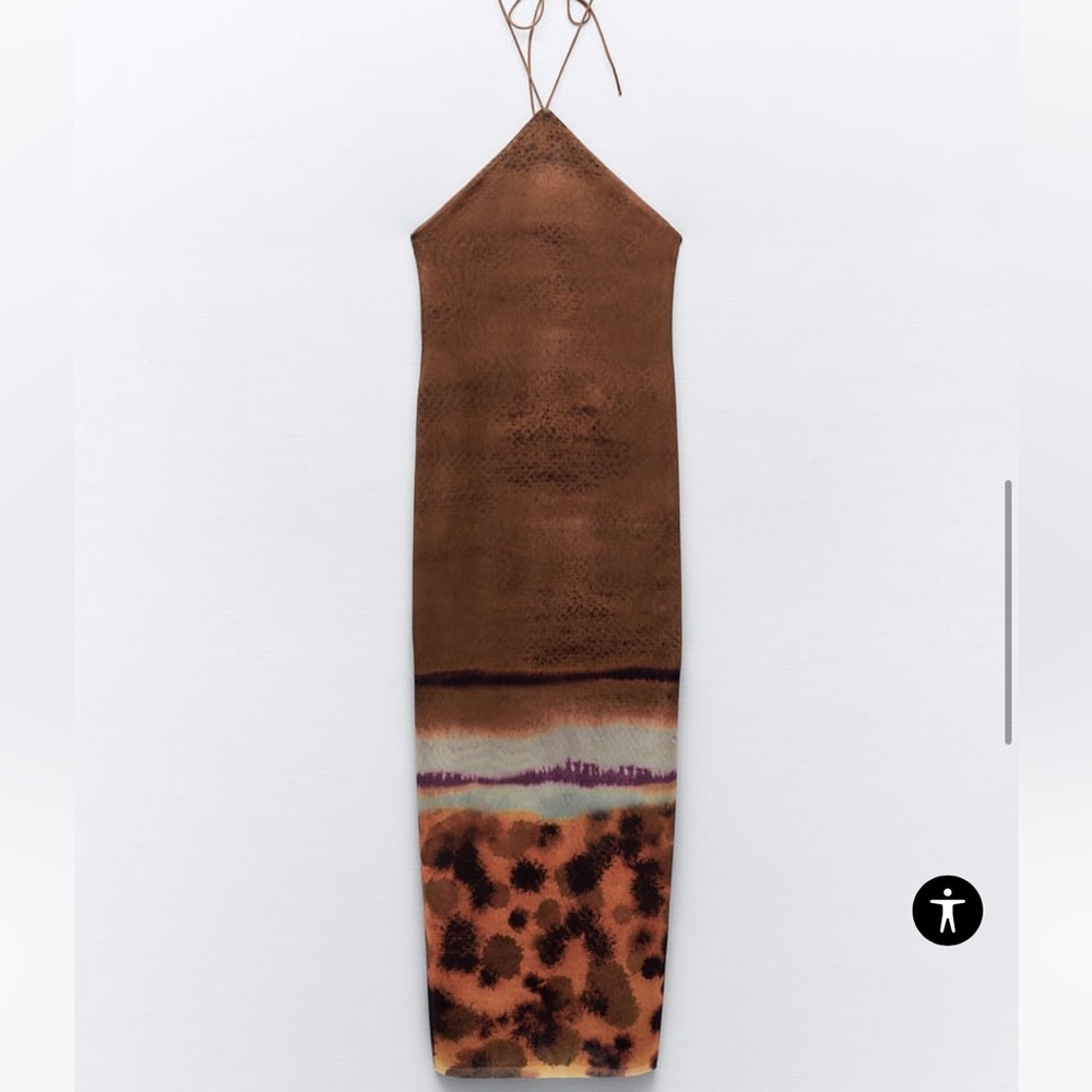 Zara printed midi dress